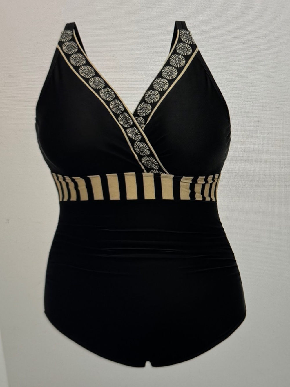 NEVER WORN Geometric print two piece swimsuit US 12 - Picture 4 of 8
